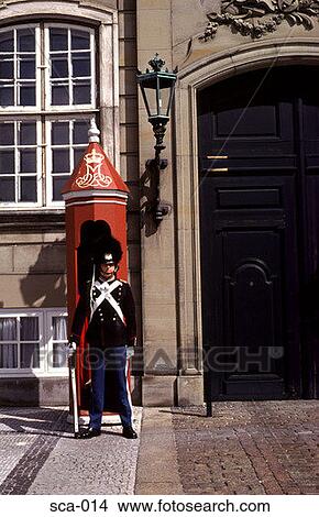 Palace Guard outside Sentry Box Stockholm Sweden View Large Photo Image Picture - Palace Guard outside Sentry Box Stockholm Sweden. Fotosearch
