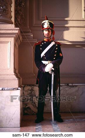 Palace Guard Sentry Buenos Aires Argentina View Large Photo Image Stock Photo - Palace Guard Sentry Buenos Aires Argentina. Fotosearch