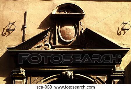 Pediment Facade Over Door Stockholm Sweden View Large Photo Image Stock Photo - Pediment Facade Over Door Stockholm Sweden. Fotosearch