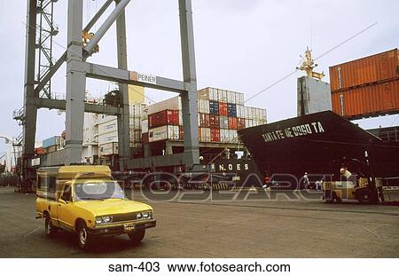 Pickup Truck by Container Loading Crane at Docks View Large Photo Image Stock Image - Pickup Truck by Container Loading Crane at Docks. Fotosearch