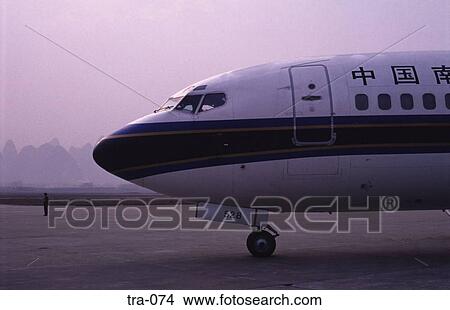 Picture - Plane Taxiing at Gulin Airport China. Fotosearch