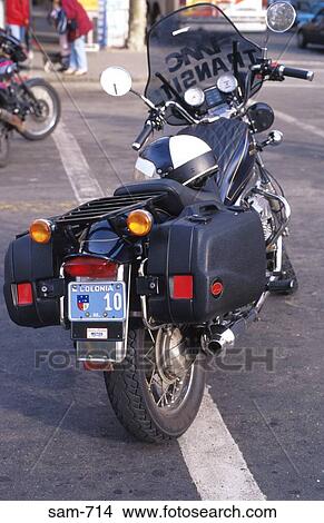 Police Motorcycle Colonia Uruguay View Large Photo Image Picture - Police Motorcycle Colonia Uruguay. Fotosearch