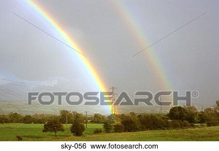 Rainbow Over English Countryside View Large Photo Image Stock Photograph - Rainbow Over English Countryside. Fotosearch