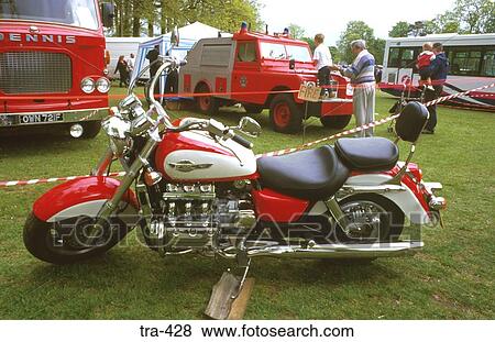 Stock Photo - Red and Chrome Honda F6C Motorcycle. Fotosearch