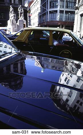 Reflection of Buildings in Taxi Bonnet Argentina View Large Photo Image Stock Image - Reflection of Buildings in Taxi Bonnet Argentina. Fotosearch