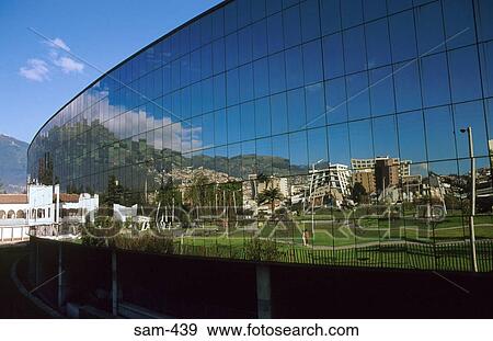 Reflections in Glass Walled Building Quito Ecuador View Large Photo Image Stock Photo - Reflections in Glass Walled Building Quito Ecuador. Fotosearch