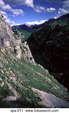 Road on Cliffside Picos des Europa Spain View Large Photo Image Stock Image - Road on Cliffside Picos des Europa Spain. Fotosearch