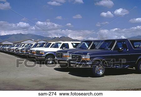 Row of New Cars at Assembley Plant Venezuela View Large Photo Image Picture - Row of New Cars at Assembley Plant Venezuela. Fotosearch