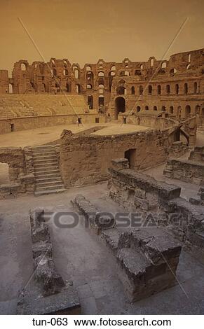 Ruins of the Colosseum at El Jem Tunisia View Large Photo Image Stock Image - Ruins of the Colosseum at El Jem Tunisia. Fotosearch