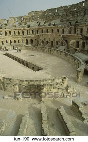 Ruins of the Colosseum at El Jem Tunisia View Large Photo Image Stock Image - Ruins of the Colosseum at El Jem Tunisia. Fotosearch