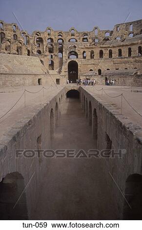 Ruins of the Colosseum at El Jem Tunisia View Large Photo Image Stock Photo - Ruins of the Colosseum at El Jem Tunisia. Fotosearch