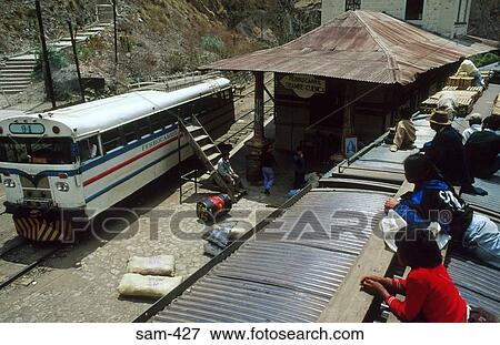 Rural Railway Stop in the Alausi Ecuador View Large Photo Image Stock Photo - Rural Railway Stop in the Alausi Ecuador. Fotosearch