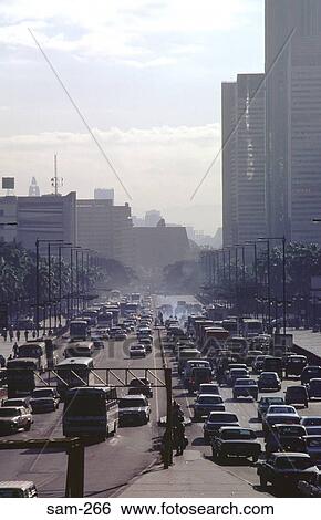 Rush Hour Traffic Avenue Bolivar Caracas Venezuela View Large Photo Image Stock Photograph - Rush Hour Traffic Avenue Bolivar Caracas Venezuela. Fotosearch
