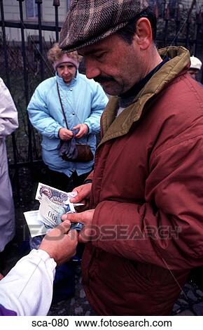 Stock Image - Russian Black Market Trading Helsinki Finland. Fotosearch
