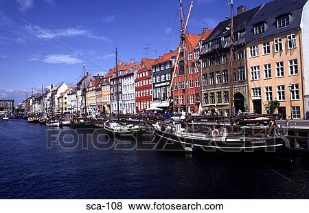Sailing Ships at Quayside Nyhaven Copenhagen Denmark View Large Photo Image Stock Photo - Sailing Ships at Quayside Nyhaven Copenhagen Denmark. Fotosearch