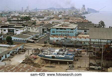 Stock Image - Shipwrights Yards Guayaquil Ecuador. Fotosearch