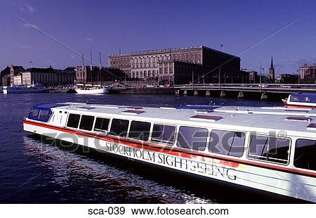 Sightseeing Boat Stockholm Sweden View Large Photo Image Stock Photo - Sightseeing Boat Stockholm Sweden. Fotosearch