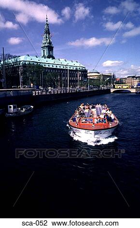 Sightseeing Ship on Canal Copenhagen Denmark View Large Photo Image Stock Image - Sightseeing Ship on Canal Copenhagen Denmark. Fotosearch