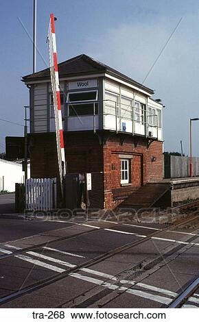 Signal Box And Level Crossing Wool Dorset Stock Photo Tra 268 Fotosearch