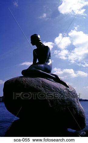 Silhouette of The Little Mermaid Copenhagen Denmark View Large Photo Image Stock Photography - Silhouette of The Little Mermaid Copenhagen Denmark. Fotosearch
