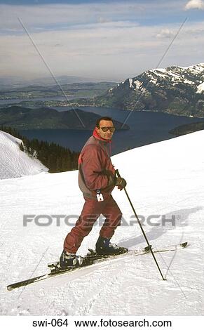 Skier Klewenalp Switzerland View Large Photo Image Picture - Skier Klewenalp Switzerland. Fotosearch