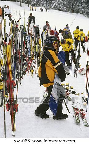 Skiers and Skis Hoch Ybrig Switzerland View Large Photo Image Stock Photograph - Skiers and Skis Hoch Ybrig Switzerland. Fotosearch
