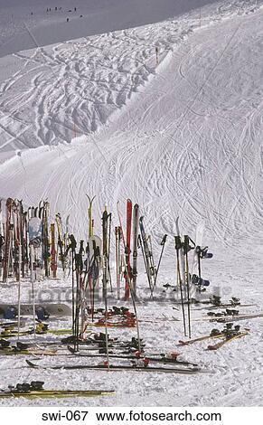 Skis and Poles Stuck in Snow Hoch Ybrig Switzerland View Large Photo Image Stock Photo - Skis and Poles Stuck in Snow Hoch Ybrig Switzerland. Fotosearch