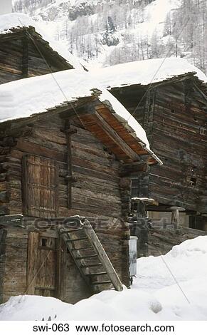 Snow Covered Buildings Zermatt Switzerland View Large Photo Image Stock Image - Snow Covered Buildings Zermatt Switzerland. Fotosearch