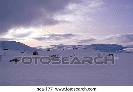 Snow Covered Valley at Dusk Finse Norway View Large Photo Image Stock Photo - Snow Covered Valley at Dusk Finse Norway. Fotosearch