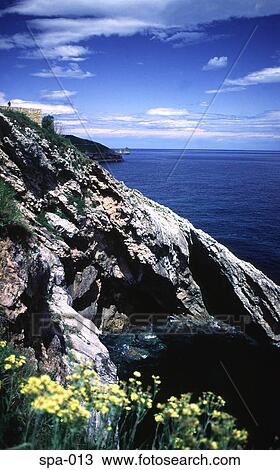 Spanish Sea Cliffs View Large Photo Image Stock Image - Spanish Sea Cliffs. Fotosearch