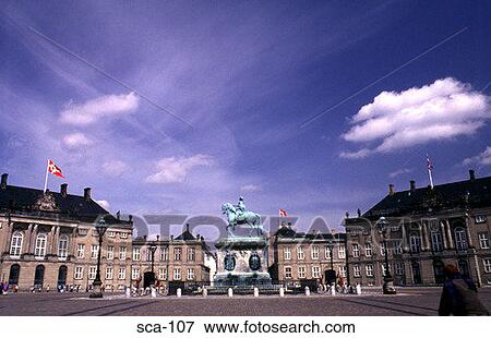 Statue and Palace Copenhagen Denmark View Large Photo Image Stock Photo - Statue and Palace Copenhagen Denmark. Fotosearch