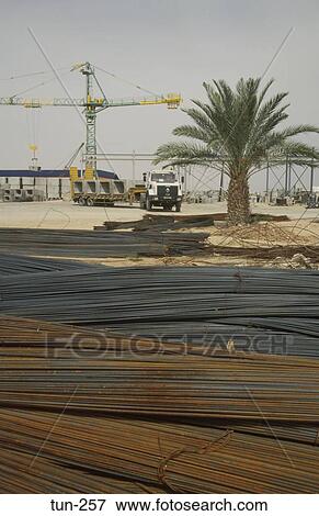 Stock Photo - Steelwork at Construction Site Sfax Tunisia. Fotosearch