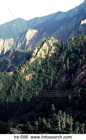 Steep Rocky Wooded Landscape Saraksan Korea View Large Photo Image Stock Photograph - Steep Rocky Wooded Landscape Saraksan Korea. Fotosearch