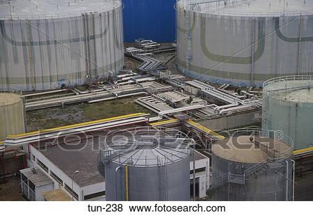 Storage Tanks at Power Plant Tunisia View Large Photo Image Stock Photo - Storage Tanks at Power Plant Tunisia. Fotosearch