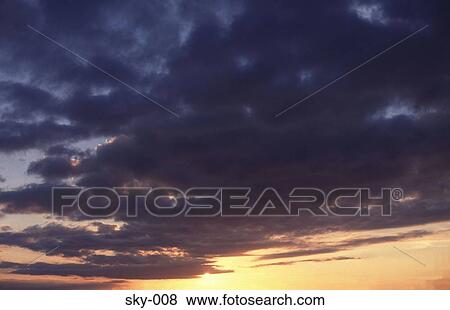 Stratus Clouds late in the Day View Large Photo Image Stock Photo - Stratus Clouds late in the Day. Fotosearch