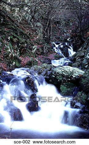Stream Flowing over Rocks UK View Large Photo Image Stock Image - Stream Flowing over Rocks UK. Fotosearch