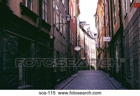 Stock Photography - Street Gamla Stan (Old Town) Stockholm Sweden. Fotosearch