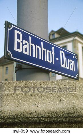 Street Sign Zurich Switzerland View Large Photo Image Stock Photo - Street Sign Zurich Switzerland. Fotosearch