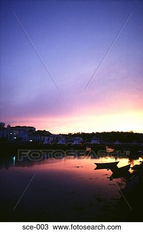 Sunset over Travira Portugal View Large Photo Image Stock Image - Sunset over Travira Portugal. Fotosearch