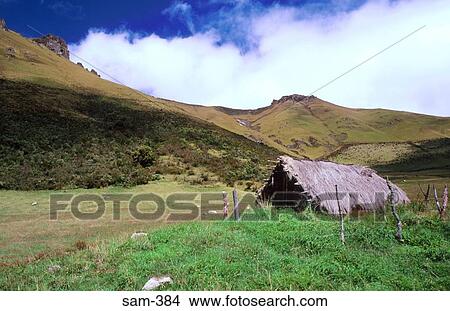 Thatched Hut on Andean Highlands Ecuador View Large Photo Image Picture - Thatched Hut on Andean Highlands Ecuador. Fotosearch