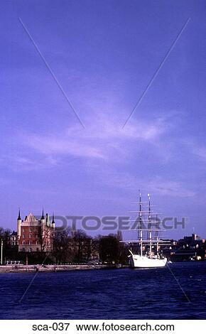 Three Masted Square Rigger Stockholm Sweden View Large Photo Image Stock Photo - Three Masted Square Rigger Stockholm Sweden. Fotosearch