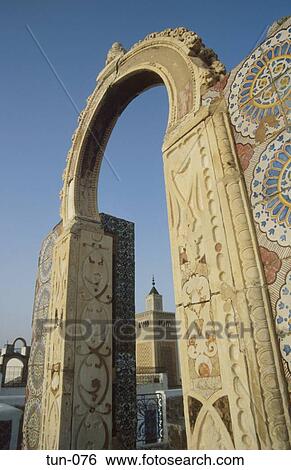 Tiled Arch Zitouna Mosque Media Tunis Tunisia View Large Photo Image Stock Photograph - Tiled Arch Zitouna Mosque Media Tunis Tunisia. Fotosearch