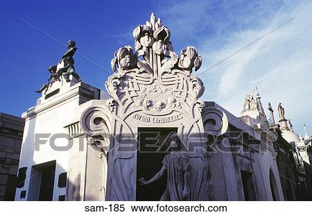 Tomb Facade at Cemetery Buenos Aires Argentina View Large Photo Image Stock Photography - Tomb Facade at Cemetery Buenos Aires Argentina. Fotosearch