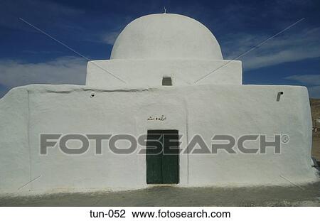 Stock Image - Tomb of Marabout Matmata Tunisia. Fotosearch