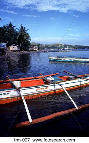 Traditional Boats Lingayen Gulf Philippines View Large Photo Image Stock Photo - Traditional Boats Lingayen Gulf Philippines. Fotosearch