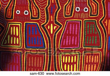 Traditional Cuna Indian Cloth Design Colombia View Large Photo Image Stock Image - Traditional Cuna Indian Cloth Design Colombia. Fotosearch