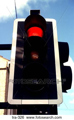 Traffic Light in Town Showing Red View Large Photo Image Stock Photograph - Traffic Light in Town Showing Red. Fotosearch
