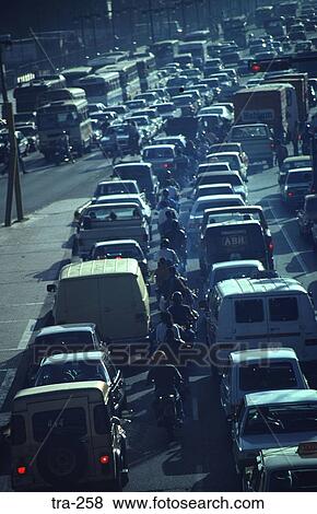 Stock Photo - Traffic Queues Caracas Venezuela. Fotosearch