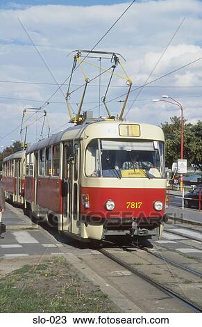 Stock Image - Tram Vajanskeho nabr Bratislava Slovakia. Fotosearch