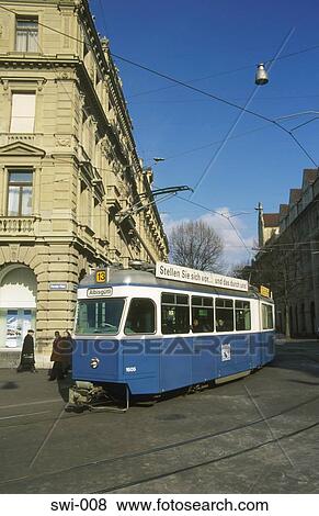 Tram Zurich Switzerland View Large Photo Image Stock Photo - Tram Zurich Switzerland. Fotosearch